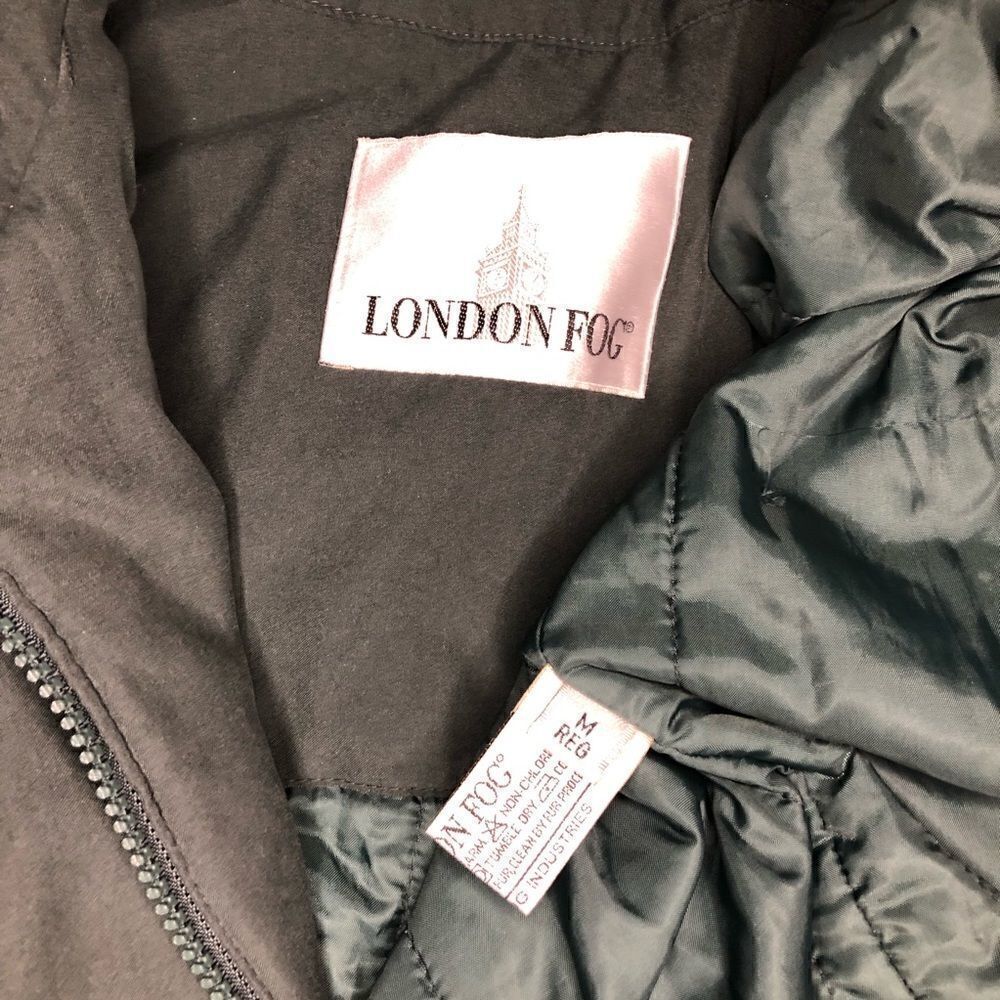 London Fog olive microfiber jacket sz medium - Picture 8 of 10